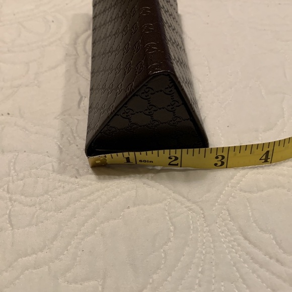 GUCCI Monogram Chocolate Leather GG Sunglasses Case Foldable MADE IN ITALY - Picture 13 of 13